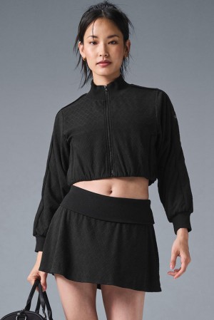 Alo Yoga Cropped Doubles Only Full Zip Donna Giacca Nere | Italia CLX-420789
