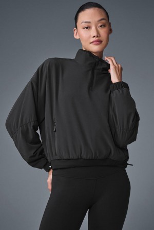 Alo Yoga Cropped Elevation Donna Coverup Nere | Italia ANS-026457