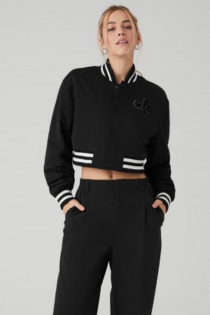 Alo Yoga Cropped G.O.A.T Donna Giacca Nere | Italia IFQ-864320