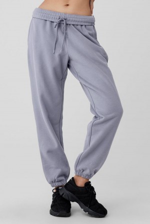 Alo Yoga Cuffed Renown Heavy Weight Donna Sweatpant Fog | Italia KFB-140362