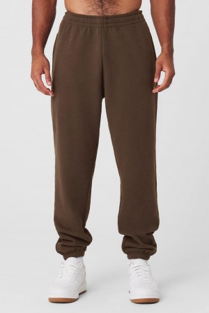 Alo Yoga Cuffed Renown Heavy Weight Uomo Sweatpant Espresso | Italia ATH-415082