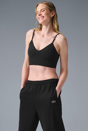 Alo Yoga Delightlette Donna Reggiseno Nere | Italia LPE-240387