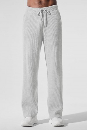 Alo Yoga Domain Rib Knit Uomo Sweatpant Grigie | Italia UTY-652047