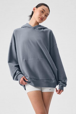 Alo Yoga Double Take Donna Felpa con Cappuccio Grigie | Italia VTQ-589316