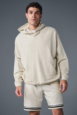 Alo Yoga Double Take Uomo Felpa con Cappuccio Bone | Italia WVP-091648