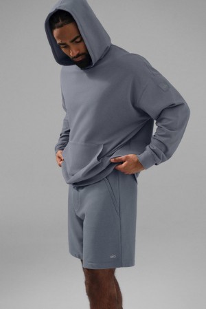 Alo Yoga Double Take Uomo Felpa con Cappuccio Grigie | Italia MGT-038645