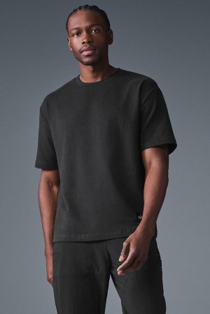 Alo Yoga Double Take Uomo Short Sleeve Nere | Italia KRW-735410