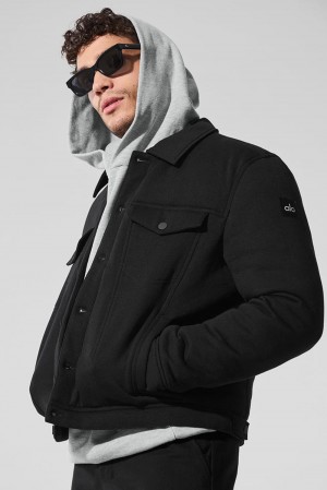 Alo Yoga Ease Trucker Uomo Giacca Nere | Italia XFL-146579