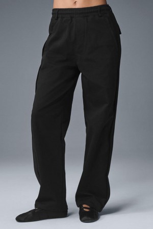 Alo Yoga Edition Sueded Straight Leg Donna Pant Nere | Italia TKH-092761