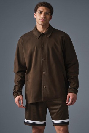 Alo Yoga Edition Sueded Uomo Giacca Espresso | Italia WMG-683170