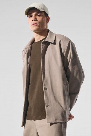 Alo Yoga Edition Sueded Uomo Giacca Gravel | Italia NLA-385029