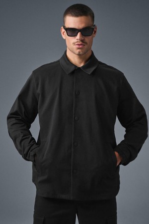 Alo Yoga Edition Sueded Uomo Giacca Nere | Italia SKL-896150