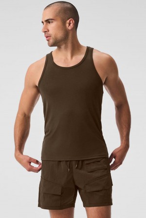 Alo Yoga Everyday Modal Rib Uomo Tank Espresso | Italia KXH-958601