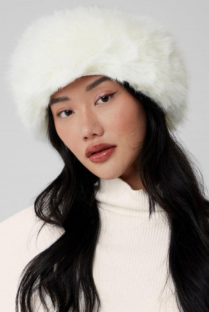 Alo Yoga Faux Fur Wintersun Donna Fasce Per Capelli Ivory | Italia SVJ-982140