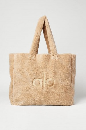 Alo Yoga Foxy Sherpa Donna Tote Camel | Italia CNI-467831