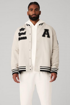 Alo Yoga G.O.A.T Uomo Giacca Bone | Italia FAT-736908