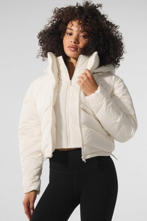 Alo Yoga Glacier Donna Giacca Puffer Ivory | Italia MAK-206379