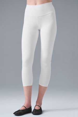 Alo Yoga High-Waist Airbrushris Donna Legging Bianche | Italia ZQV-598701