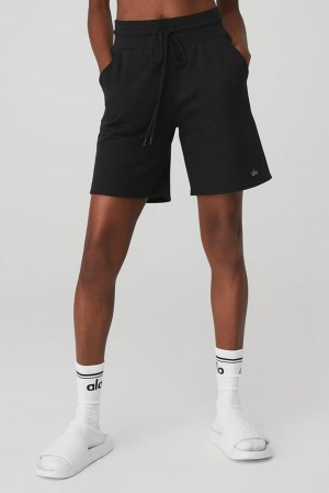 Alo Yoga High-Waist Easy Sweat Donna Short Nere | Italia EVL-467932