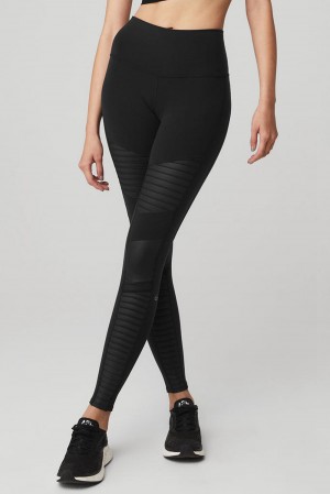 Alo Yoga High-Waist Motos Donna Legging Nere Nere | Italia QUZ-780956