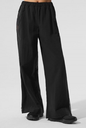 Alo Yoga High-Waist Origin Wide Leg Track Donna Pant Nere | Italia JWA-284059