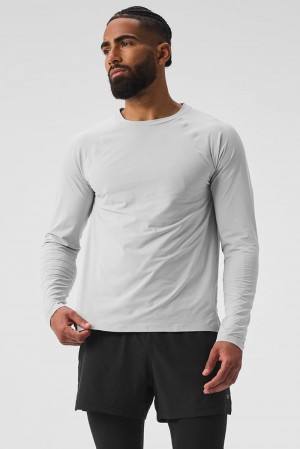 Alo Yoga Idol Long Sleeve Performance Uomo Tee Titanium | Italia FWN-810654