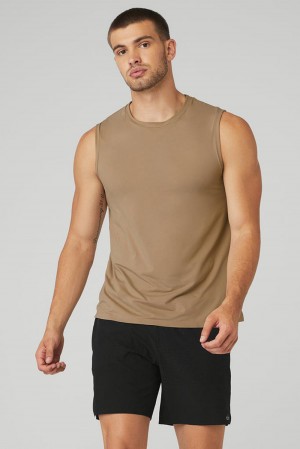 Alo Yoga Idol Performance Uomo Tank Gravel | Italia TMC-913562