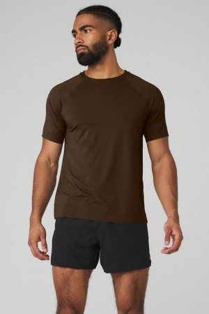 Alo Yoga Idol Performance Uomo Tee Espresso | Italia FVZ-982570
