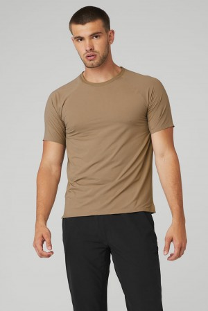 Alo Yoga Idol Performance Uomo Tee Gravel | Italia ILV-605289