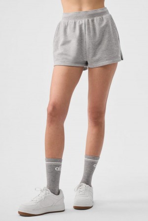 Alo Yoga Low Key Sweat Donna Short Grigie | Italia KUG-065879
