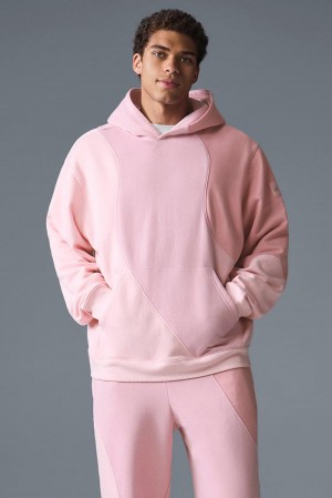 Alo Yoga Make Waves Uomo Felpa con Cappuccio Rosa | Italia VND-497036