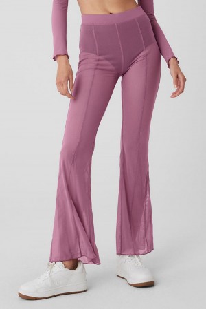 Alo Yoga Mesh High-Waist Flicker Donna Pant Soft Mulberry | Italia AHS-054361
