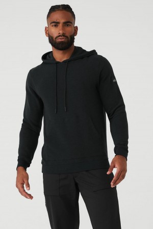 Alo Yoga Micro Waffle Fast Break Uomo Felpa con Cappuccio Nere | Italia AWL-894130