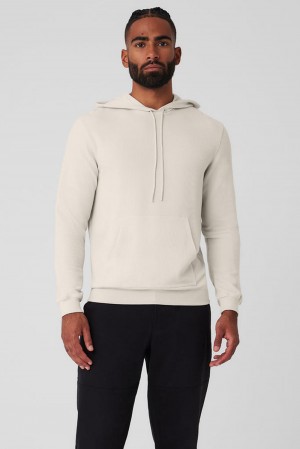 Alo Yoga Micro Waffle Fast Break Uomo Felpa con Cappuccio Bone | Italia TGV-187245