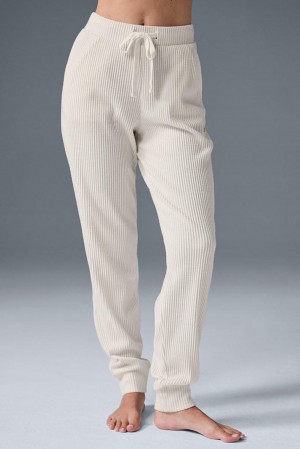 Alo Yoga Muse Donna Sweatpant Ivory | Italia PQM-863597