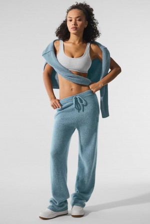 Alo Yoga New Class Cashmere Donna Sweatpant Blu | Italia GSC-098361