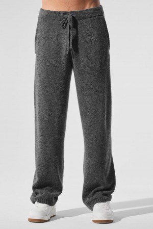 Alo Yoga New Class Cashmere Uomo Sweatpant Platino Grigie | Italia QRZ-869405