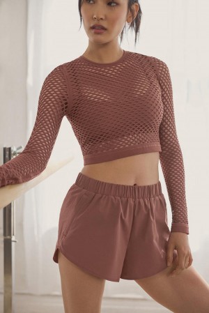 Alo Yoga Playmaker Dolphin Donna Short Chestnut | Italia FOR-916342