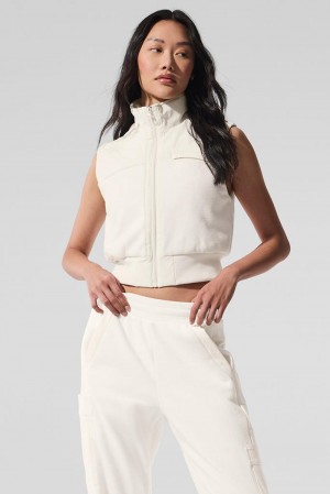 Alo Yoga Polar Fleece Wintry Mix Donna Gilet Ivory | Italia ZFI-153680