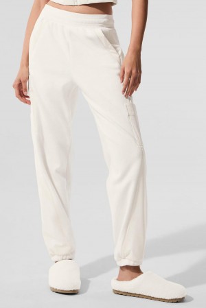 Alo Yoga Polar Fleece Wintry Mix Donna Pant Ivory | Italia ZVQ-715439