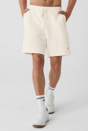 Alo Yoga Quilted Stadium Uomo Short Ivory | Italia HZW-530196