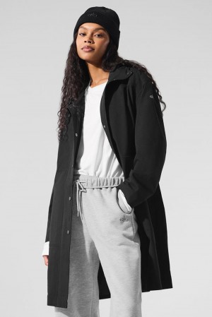 Alo Yoga Rain Or Shine Donna Long Coat Nere | Italia LGC-643297