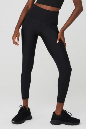 Alo Yoga Ribbed Airlift High-Waist 7/8 Enchanted Donna Legging Nere | Italia OAF-542910