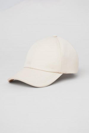 Alo Yoga Satin Off-Duty Uomo Cappellino Creme | Italia GXI-628309