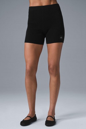 Alo Yoga Scholar Knit High-Waist Donna Short Nere | Italia PGL-803267