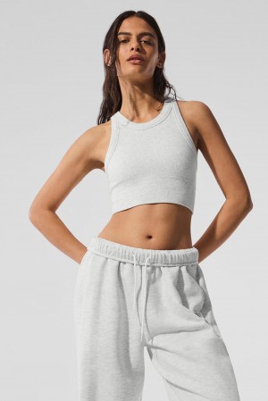 Alo Yoga Seamless Delight High Neck Donna Reggiseno Bianche | Italia XSH-014793