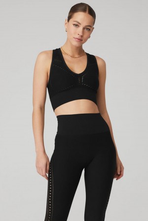 Alo Yoga Seamless Open Air Donna Reggiseno Nere | Italia ENY-271560