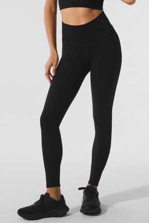 Alo Yoga Seamless Winter Warm Plush High-Waist 7/8 Donna Legging Nere | Italia WGE-810275