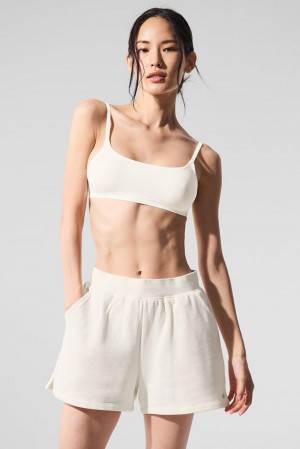 Alo Yoga Sheer Glow Donna Reggiseno Ivory | Italia HDA-372061