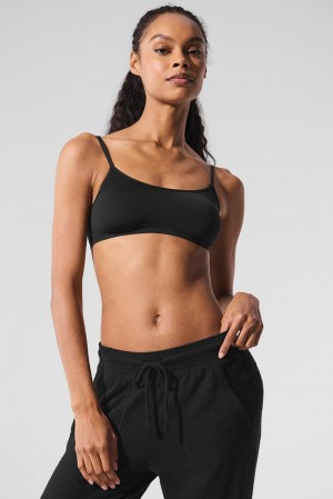 Alo Yoga Sheer Glow Donna Reggiseno Nere | Italia CIT-130968